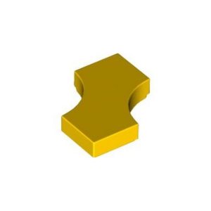 LEGO 3396 Tile Special 2 x 2 with 2 Quarter Round Cutouts (Yellow)