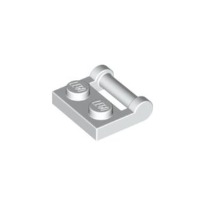 LEGO 48336 Plate Special 1 x 2 (Side Handle Closed Ends) (White)