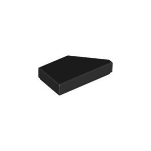 LEGO 5091 Tile 1 x 2 with Stud Notch Left (Black)