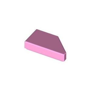 LEGO 5091 Tile 1 x 2 with Stud Notch Left (Bright Pink)