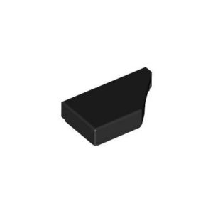 LEGO 5092 Tile 1 x 2 with Stud Notch Right (Black)