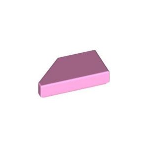 LEGO 5092 Tile 1 x 2 with Stud Notch Right (Bright Pink)