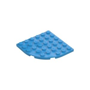 LEGO 6003 Plate Round Corner 6 x 6 (Dark Azure)