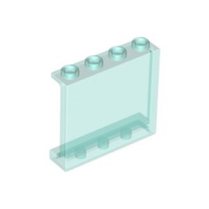LEGO 60581 Panel 1 x 4 x 3 (Side Supports / Hollow Studs) (Transparent Light Blue)