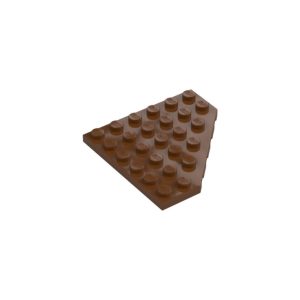 LEGO 6106 Wedge Plate 6 x 6 Cut Corner (Reddish Brown)