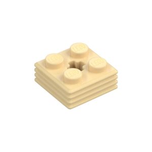 LEGO 71752 Plate Special 2 x 2 x 2/3 with Axle Hole and Grill on Sides (Tan)