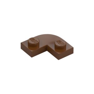 LEGO 79491 Plate Round Corner 2 x 2 with 1 x 1 Cutout (Reddish Brown)