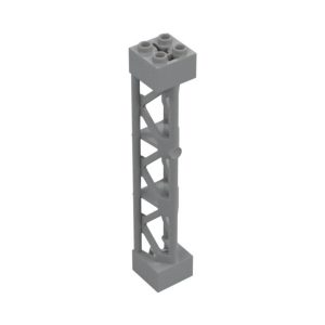 LEGO 95347 Support 2 x 2 x 10 Girder Triangular Vertical Type 4 – 3 Posts, 3 Sections (Light Bluish Gray)