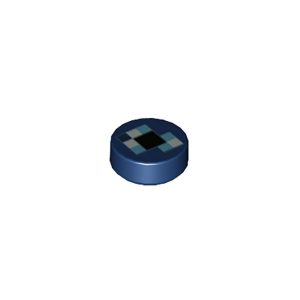 LEGO 98138pb100 Tile Round 1 x 1 Pixelated Pattern Print (Minecraft Ender Pearl)