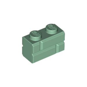 LEGO 98283 Brick Special 1 x 2 with Masonry Brick Profile (Sand Green)