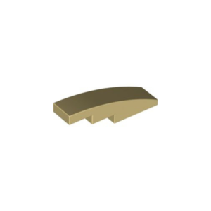 LEGO 11153 Slope Curved 4 x 1 No Studs [Stud Holder with Symmetric Ridges] (Tan)