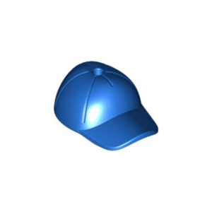 LEGO Cap / Hat 11303 Short Curved Bill with Seams and Hole on Top (Blue)