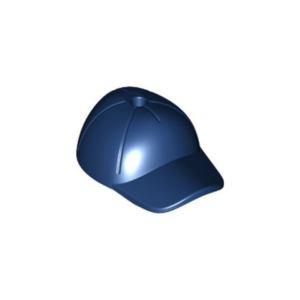 LEGO Cap / Hat 11303 Short Curved Bill with Seams and Hole on Top (Dark Blue)