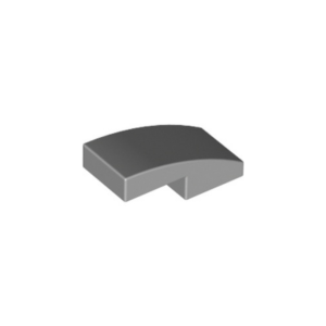 LEGO 11477 Slope Curved 2 x 1 No Studs [1/2 Bow] (Light Bluish Gray)
