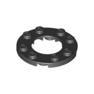 LEGO 11833 Plate Round 4 x 4 with 2 x 2 Round Opening (Black)