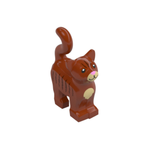 LEGO Animal 13786pr0002 Cat, Standing New Style with Dark Tan Chest and Muzzle (Dark Orange)
