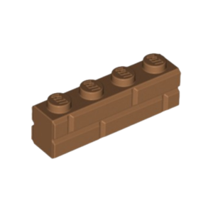 LEGO 15533 Brick Special 1 x 4 with Masonry Brick Profile (Medium Nougat)