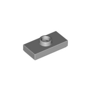 LEGO 15573 Plate Special 1 x 2 with 1 Stud with Groove and Inside Stud Holder (Jumper) (Light Bluish Gray)