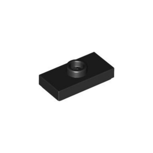 LEGO 15573 Plate Special 1 x 2 with 1 Stud with Groove and Inside Stud Holder (Jumper) (Black)