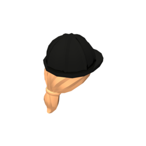 LEGO Cap / Hat 16178pat0002 Hair and Helmet, Construction / Hard Hat, Ponytail Nougat pattern