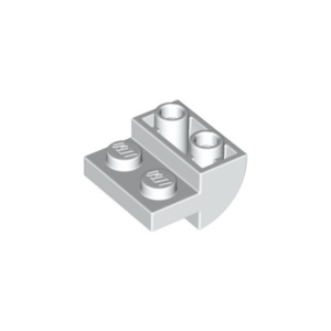LEGO 1750 Slope Curved 2 x 2 Inverted with 1 x 2 Cutouts (White)