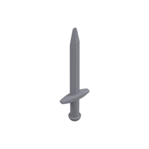 LEGO Weapon 18031 Sword / Greatsword Pointed with Thick Crossguard (Flat Silver)