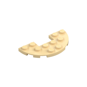LEGO 18646 Plate Round Half 3 x 6 with 1 x 2 Cutout (Tan)