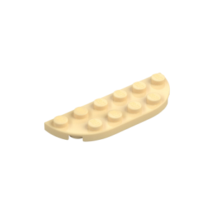 LEGO 18980 Plate Round Corners 2 x 6 Double (Tan)
