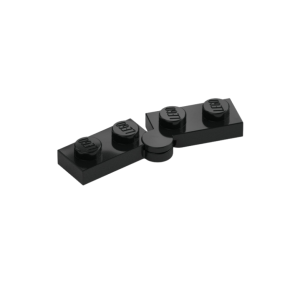 LEGO 1927 Hinge Plate 1 x 4 Swivel Top / Base – Hollow Clip Complete Assembly (Black)