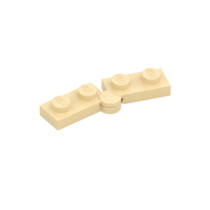 LEGO 1927 Hinge Plate 1 x 4 Swivel Top / Base – Hollow Clip Complete Assembly (Tan)