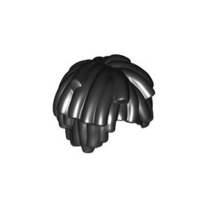 LEGO Hair 2003 Short Long Curls / Mop Top (Black)
