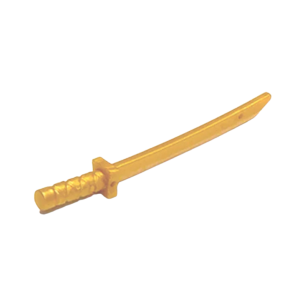 LEGO Weapon 21459 Sword / Katana / Shamshir with Capped Pommel (Pearl Gold)