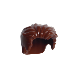 LEGO Hair 23186 Swept Left Tousled (Plain) (Dark Brown)