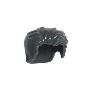 LEGO Hair 23186 Swept Left Tousled (Plain) (Dark Bluish Gray)