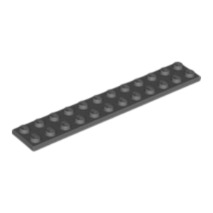 LEGO 2445 Plate 2 x 12 (Dark Bluish Gray)
