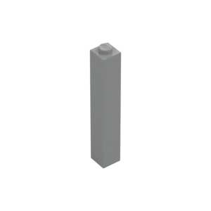 LEGO 2453 Brick 1 x 1 x 5 with Solid Stud (Light Bluish Gray)