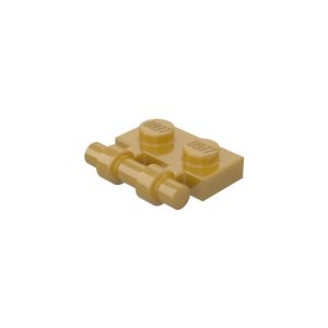 LEGO 2540 Plate Special 1 x 2 Side Handle Free Ends (Pearl Gold)