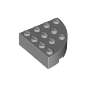 LEGO 2577 Brick Round Corner 4 x 4 Full Brick (Light Bluish Gray)