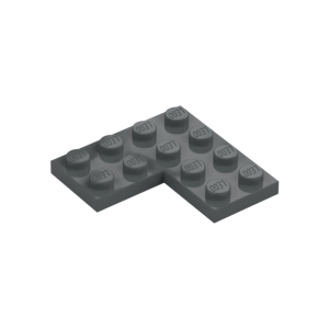 LEGO 2639 Plate 4 x 4 Corner (Dark Bluish Gray)