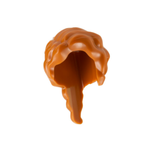 LEGO Hair 2640 Curly with Thin Braid (Dark Orange)