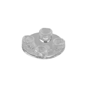 LEGO 2654 Plate Round 2 x 2 with Rounded Bottom Boat Stud (Transparent Clear)