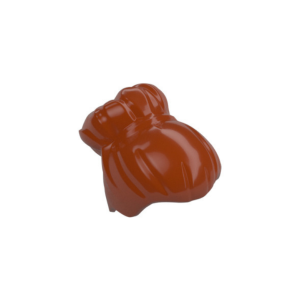 LEGO Hair 27186 Large High Bun (Dark Orange)