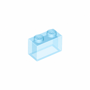 LEGO 3004 Brick 1 x 2 (Transparent Light Blue)