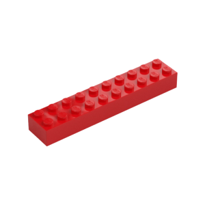 LEGO 3006 Brick 2 x 10 (Red)