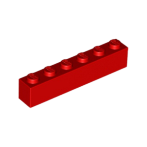 LEGO 3009 Brick 1 x 6 (Red)