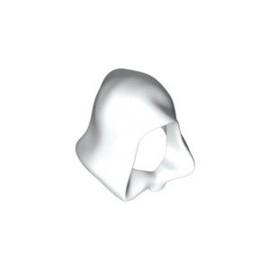 LEGO Cap / Hat 30381 Hood, Connected Chin (White)