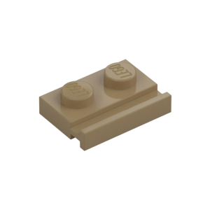 LEGO 32028 Plate Special 1 x 2 with Door Rail (Dark Tan)