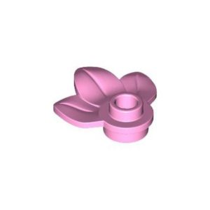 LEGO 32607 Plant, Plate 1 x 1 Round with 3 Leaves (Bright Pink)