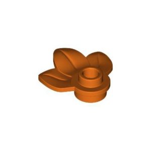 LEGO 32607 Plant, Plate 1 x 1 Round with 3 Leaves (Reddish Orange)