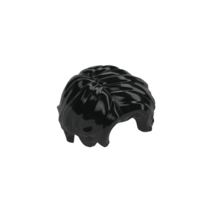 LEGO Hair 3277 Mid Length, Parted (Black)